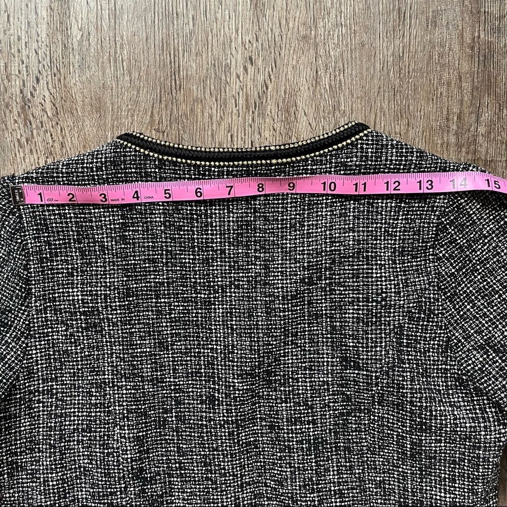Maison Scotch Studded Frayed Bohemian Tweed Blazer - small - Picture 4 of 14